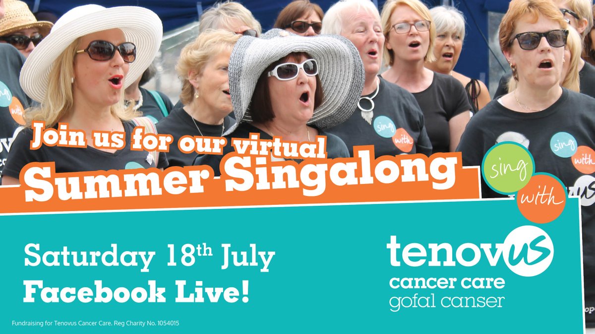 Pop the date in your diary 🗓 We're hosting an online ‘Summer Singalong’ live from our Sing with Us choir Facebook page on Saturday 18th July, 4.30pm – 6.30pm 🎶 More details to be announced soon! #SummerSingalong