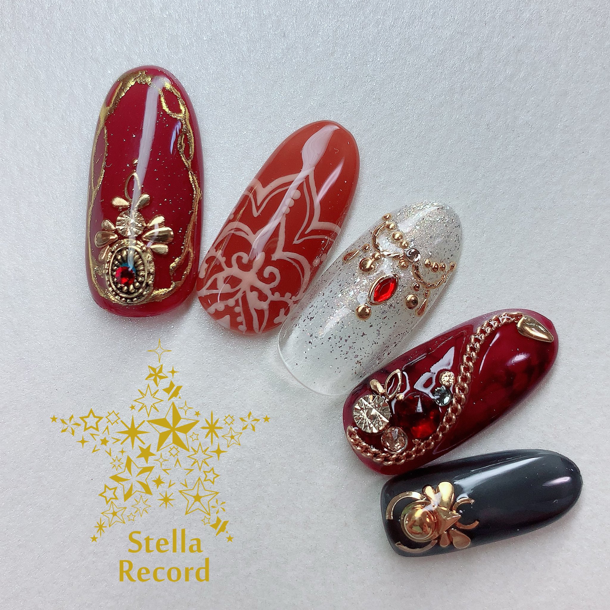 ネイルチップ 3Dネイル ツイステ スカラビア カリム｜ネイル 