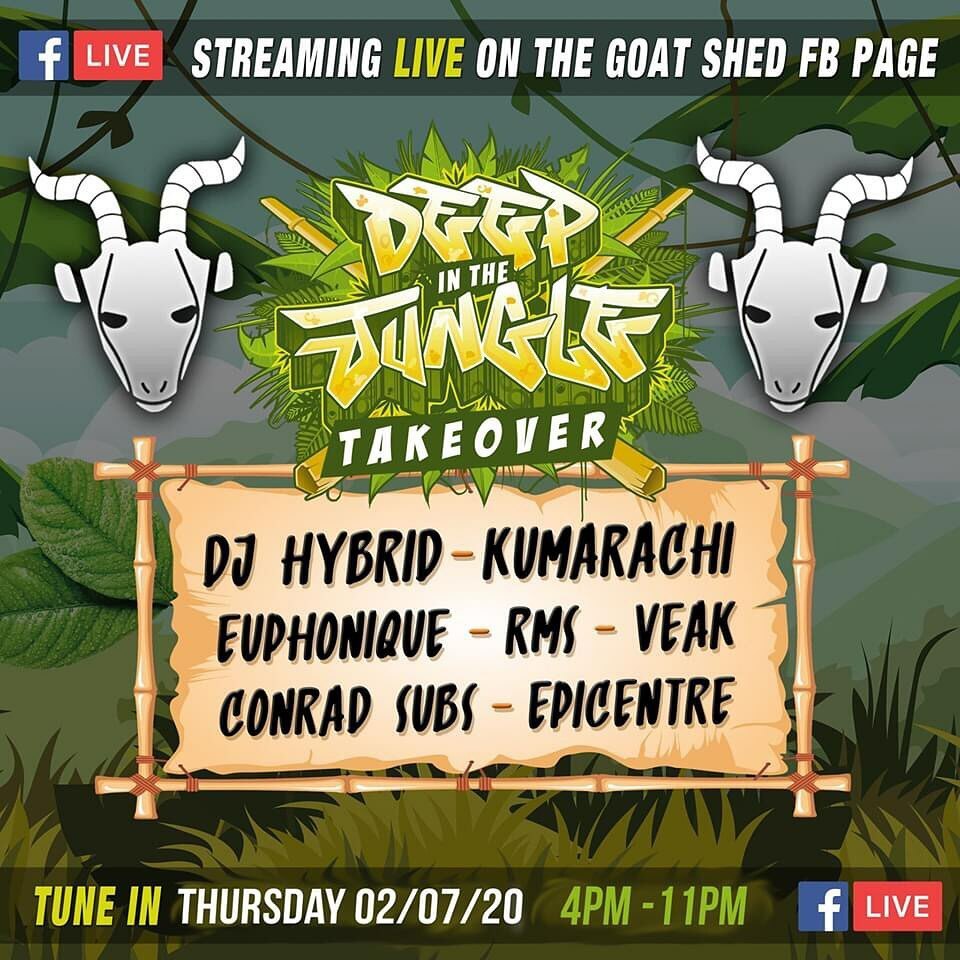 DjEuphonique's tweet photo. Today it’s the DEEP IN THE JUNGLE takeover on Goat Shed! Lock in from 4pm to catch the fam - I’ll be dropping some tunes from 9pm (UK time) 🔈 #deepinthejungle
@deepinthejunglerecs @djhybriduk @kumarachidnb @rmsdnb @veakseoul @conrad_subs @epijunglist https://t.co/NluTEZNjWz https://t.co/KC4TAJKDyI