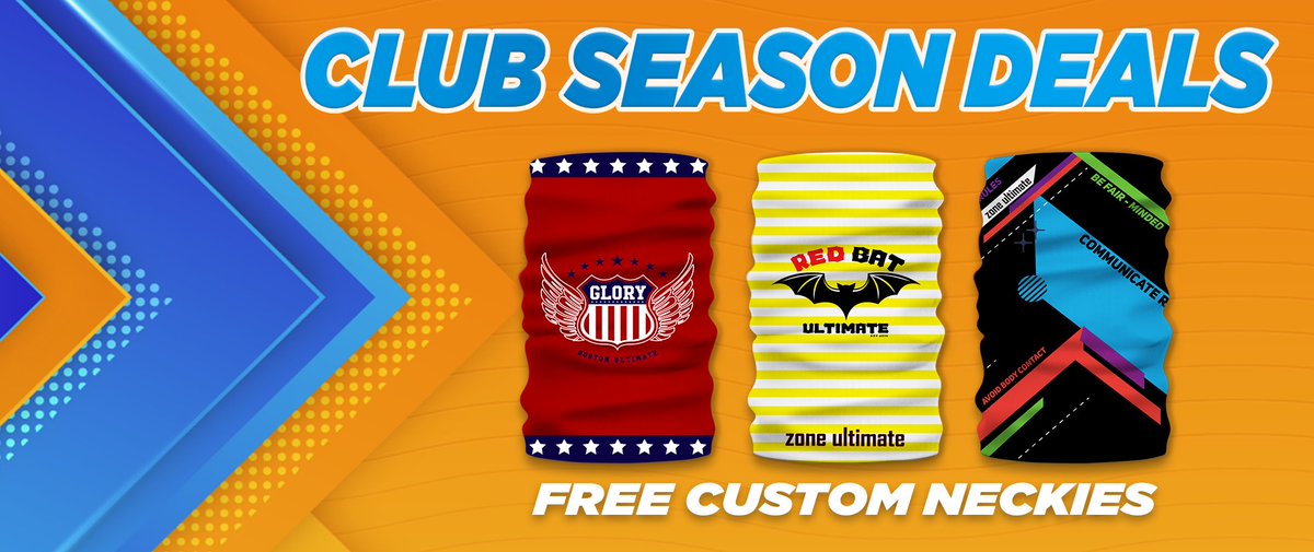 zone_sporting's tweet image. Here is the scary thought: If you died, all your frisbee uniforms would be given away for nothing. So PLEASE WEAR MASK!

Zone offers free custom neckies for post-Covid seasons.
shorturl.at/cowI6