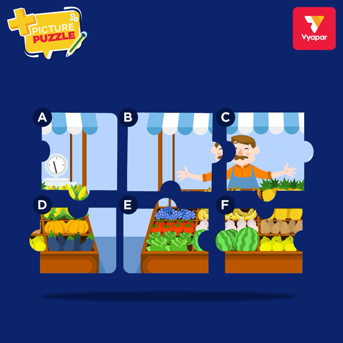 #contestalert 🥳
All you have to do is:
1️⃣ Rearrange the puzzle to form an image &amp; comment your answer below.
2️⃣ RT
3️⃣ Follow us. 
#contest #vyaparappcontest #contests #contestalert #contestentry #sweepstakes #vyaparappsweepstakes #giveaway  #vyaparappgiveaway #giveaways