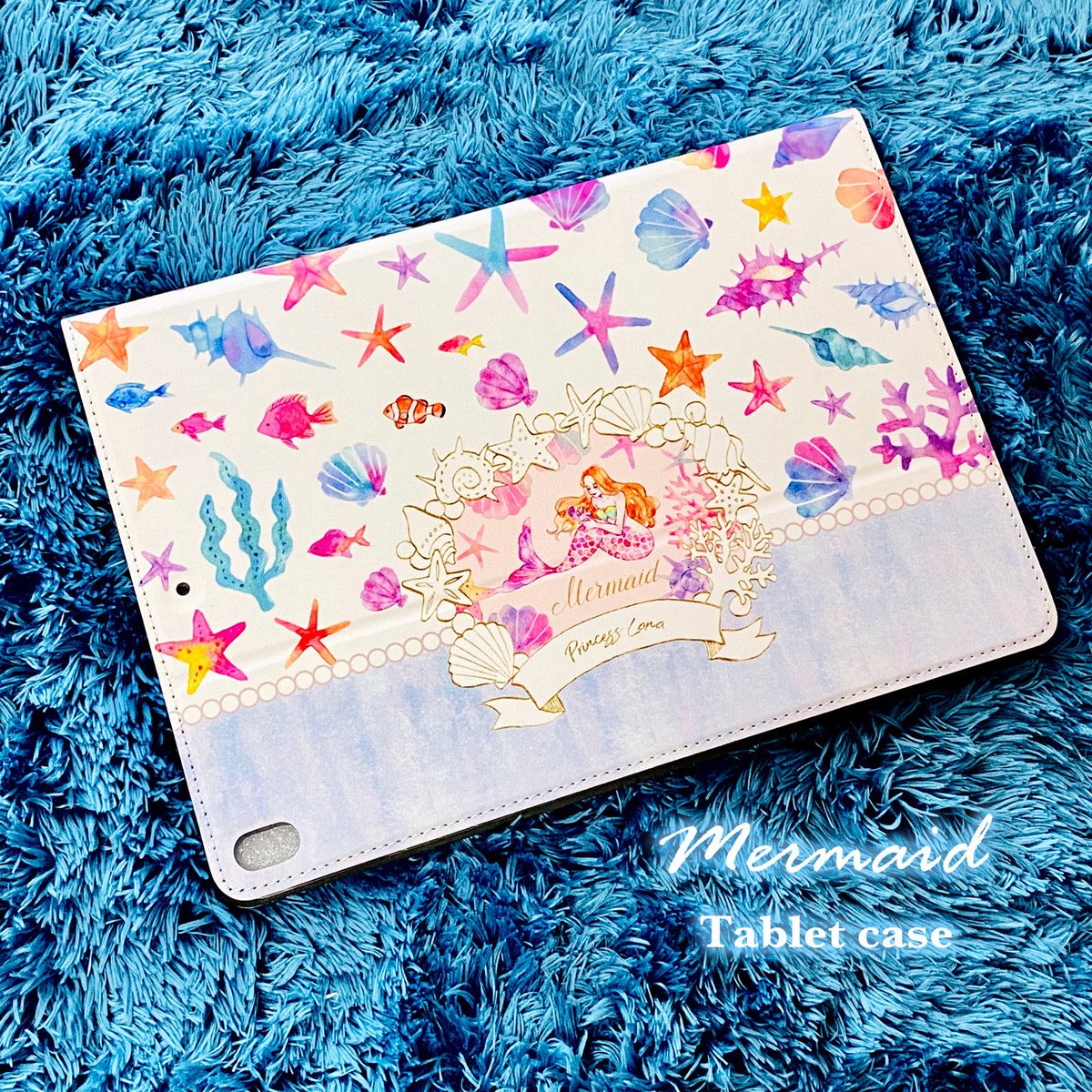 iPad &amp; タブレットケース久しぶりの新作です。
ボタニカルフラワーとマーメイド??
動画も見やすいスタンド機能付です。
#夏色マルシェ? 