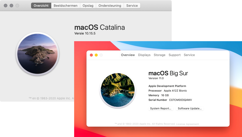 Héé, het valt me nu pas op dat Apple met "Big Sur" eindelijk het MacOS versienummer van 10 (X) naar 11 heeft verhoogd, na 20 jaar !! Goh :-)