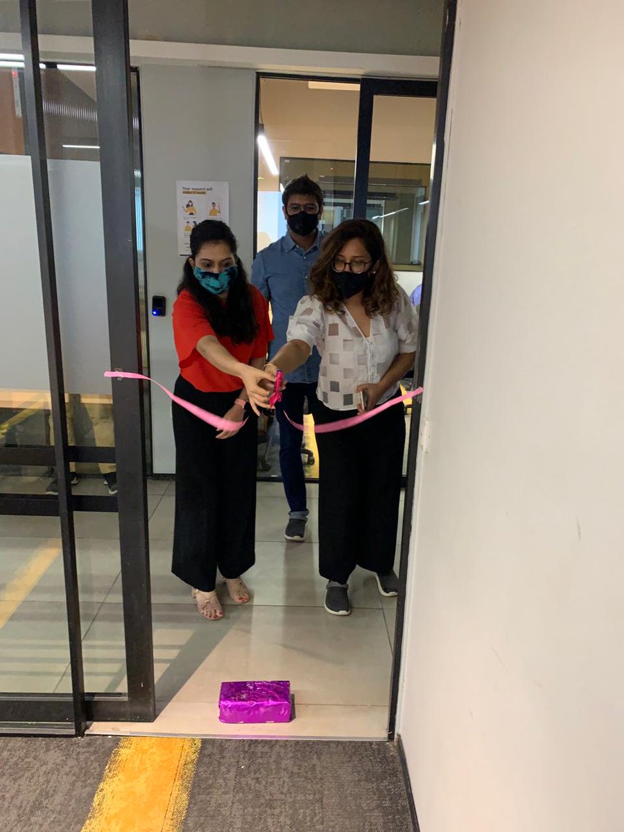 oyoworkflo's tweet image. That’s how we welcomed our new client -NaturallyYou&amp;amp;Me. With the auspicious #NariyalPhodo tradition followed by a ribbon-cutting ceremony. Welcome to our #SanitisedWorkspaces!

#WelcomeAboard #BackToOffice #Coworking #Safe4Work #Coworkers #NewNormal