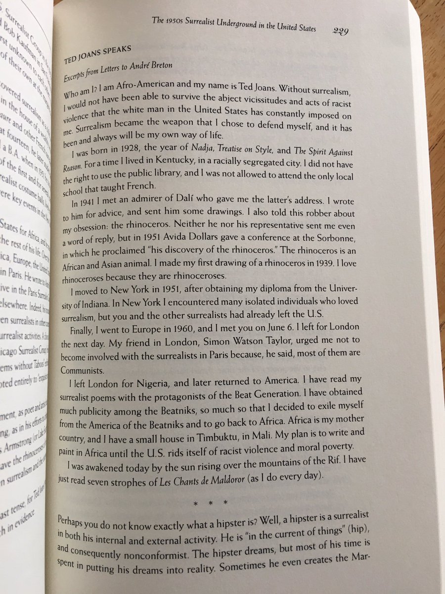 I’ve already tweeted about this. It deserves mentioning again. There is an incredibly rich, diverse world of Surrealist writing out there.