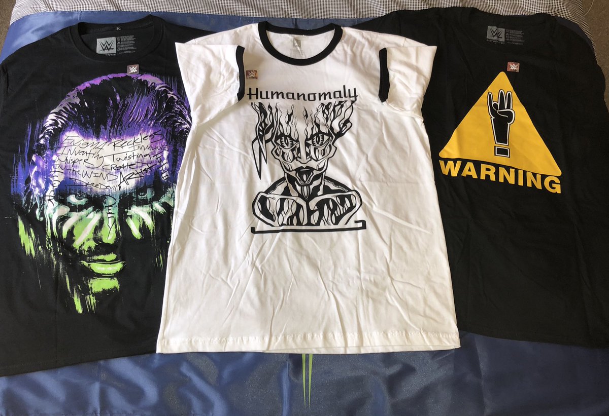 BenThompson2001's tweet photo. Absolutely buzzing with my 3 new T-shirt’s from Euroshop! #JeffHardy #MattHardy #HardyBoyz #Humanomaly @WWEShop https://t.co/oUEqt8e2hx