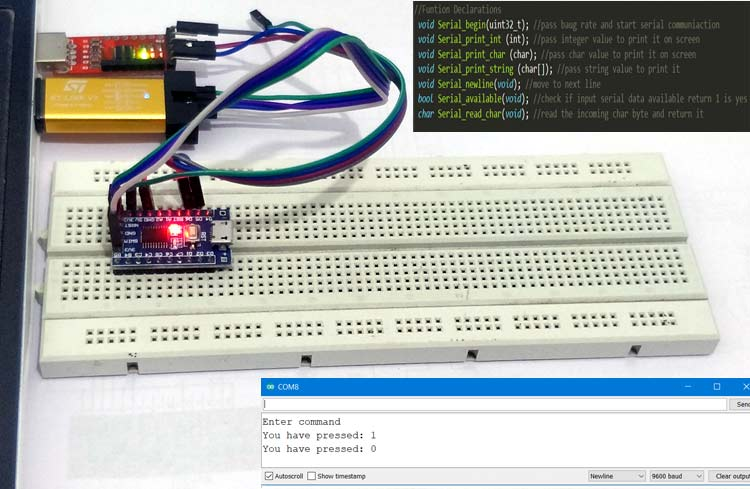 CircuitDigest's tweet image. Serial Monitor on #STM8S using Cosmic C and STVD– #UART Communication to Print/Read Char, Int, and String circuitdigest.com/microcontrolle…