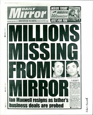 Robert Maxwell stole 460 million pounds from the Mirror Group pension fund. Approximately $1.1 billion in dollars today.Victor Ostorsky, former Mossad officer and author of By Way of Deception (great book!) said this money was used to finance Mossad Operations.