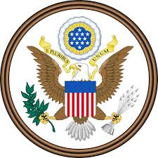 In the Great Seal of the United States, in the presidential seal, and in seals of various military forces and government bodies, the eagle always faces its right (our left).