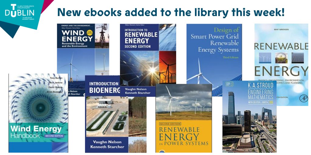 TUDublibraryCBS's tweet photo. New books added to the library, on Wind Energy and Renewable Energy. https://t.co/Rx8tHaic9O