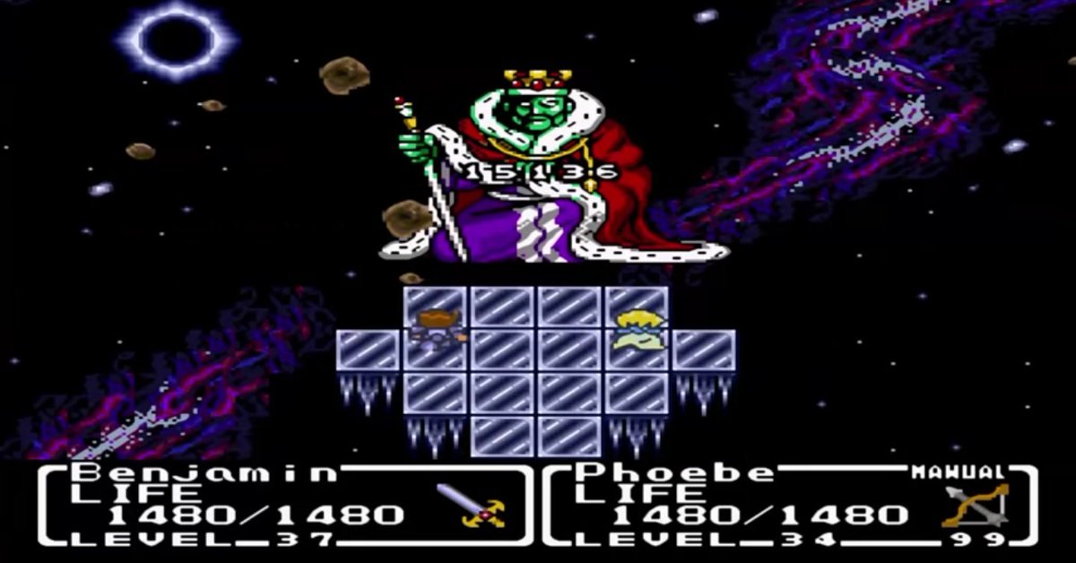You can very easily defeat the final boss in FF Mystic Quest by having Benjamin simply cast Cure on him. This breaks the damage limit and does more than 10 000 damage on the boss due to an overflow error.
