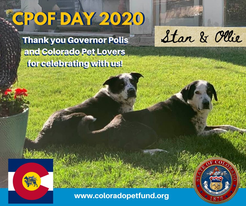 Thanks for making #CPOFDay a smashing success! Special thanks to <a href="/jaredpolis/">Jared Polis</a> for helping to make CO a great place to be a pet! CO shelters, rescues and our furry friends are deeply appreciative of your support. We couldn't do it without you! 

#COLovesPets #PetLuv #AdoptDontShop