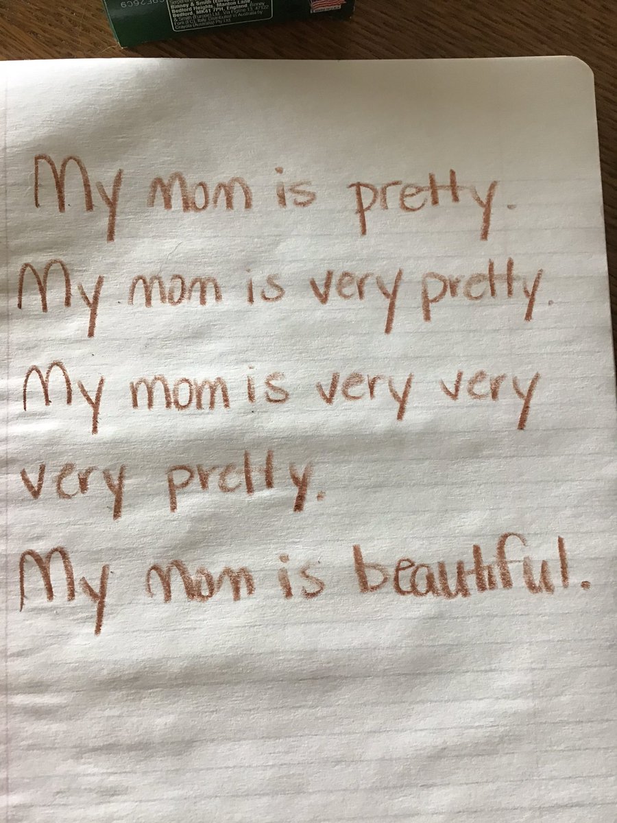 mtaylor422's tweet photo. I wrote this story in 1st grade. And every time I hear Trump speak it reminds me of my writing style at that time. His eloquence is that of a 6year old. He tends to just repeat a lot of the same thing over and over. #howishepresident https://t.co/fTBeo3yFHJ
