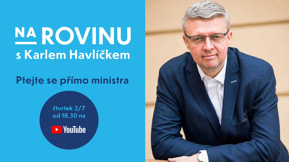 mpo_tweetuje's tweet photo. Vicepremiér a ministr @KarelHavlicek_  NA ROVINU. Na YouTube právě teď: 
https://t.co/DCdCGfNLlf
#Online #zive #dotazy #MPO @min_dopravy @Country4Future https://t.co/VoGrAEv1Me