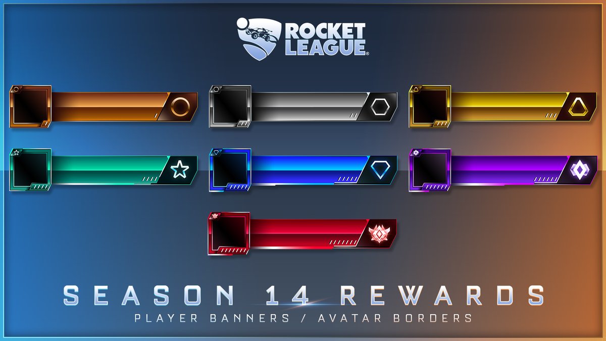 RocketLeague's tweet photo. We're extending Competitive Season 14 and Rocket Pass 6. Check out the new dates, plus the latest Season Rewards!
📖: https://t.co/5Zp9NdHxLl https://t.co/I60XeC2YaN