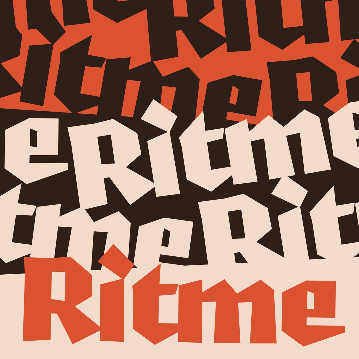 phaedracharles's tweet photo. Ritme is now available on @futurefonts from @undercasetype! Inspired by some blocky lettering I did a while back, channeling Bernhard vibes. 

https://t.co/PN3FHikg2D https://t.co/cYL9aQ0JBf