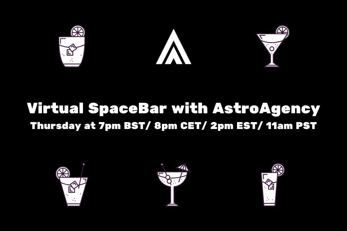 SpaceBar will lift-off in T-Minus 60 minutes!

Which panel will you join??? 🚀🍷🍸🛰️

If your first time in the bar, sign up here for the link:
space-bar.eventbrite.com

#PourThatDrink