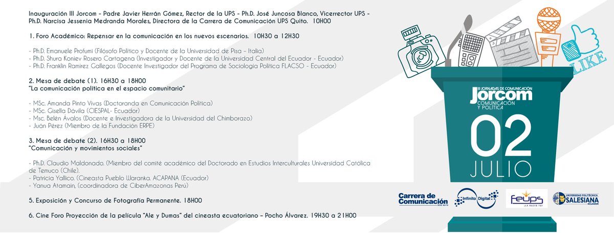 KevinHaro22's tweet photo. #JorCom3 | La agenda del día de hoy .
#OpiniónPública #InfinitoDigital
Síguelo por @InDi_UPS https://t.co/nQDSMXuyyL