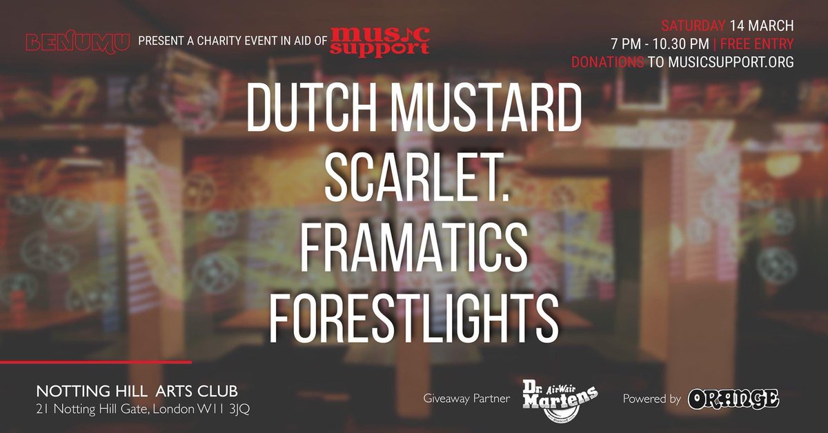 #LetTheMusicPlay 🎶Today we stand with the UK live music industry who desperately needs support 🎸🎸🎸 The last show we did was March 14th at <a href="/NHAClub/">NottingHillArtsClub</a> with awesome bands Dutch Mustard , <a href="/scarletbanduk/">SCARLET.</a> , @FramaticsBand and Forestlights 
#saveourvenues 🎸🎸🎸