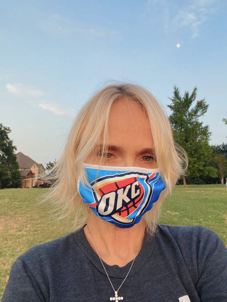 Fellow Okies, let’s see those masks!! 😷 You’re up: <a href="/garthbrooks/">Garth Brooks</a>, <a href="/reba/">Reba McEntire</a>, <a href="/VGcom/">Vince Gill</a>, <a href="/kelliohara/">Kelli O'Hara</a>, <a href="/RonnieDunn/">RONNIE DUNN</a>, <a href="/carrieunderwood/">Carrie Underwood</a>, <a href="/rumblethebison/">Rumble the Bison</a>, <a href="/DevinNewsom/">Devin Newsom</a>, &amp; <a href="/CP3/">Chris Paul</a>!! 💙🧡 
#MaskUp #ThunderUp <a href="/okcthunder/">OKC THUNDER</a>