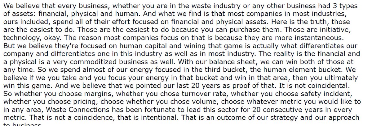 Interesting take by  $WCN on human vs. physical vs. financial capital. The last 2 are commodities, the first one is not.