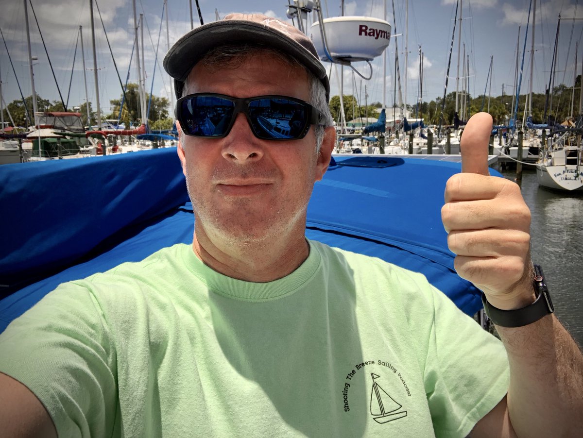 HowNotToSail's tweet photo. New canvas and a cool shirt from @theescapepods ...! @drdkdover #SailOn #ShootingTheBreezeSailingPodcast #STBSP https://t.co/CXaMc3OViy