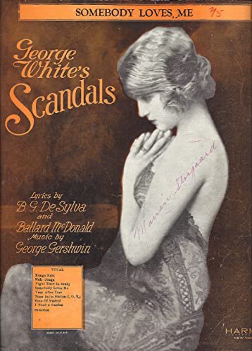Trivia: songwriter George Gershwin got his start as the music director for five “Scandals” starting in 1920 and including the ‘24 production. Louise recalled that she once cheekily told George at rehearsal that “Somebody Loves Me” was the only good song he’d written for the show.