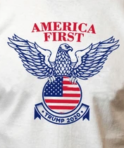 To people who don’t understand why people are saying the official Trump 2020 “America First” T-shirt is a Nazi-inspired design—or who say things like “It looks like the Marines logo”—you aren’t paying attention. I’ll explain.
