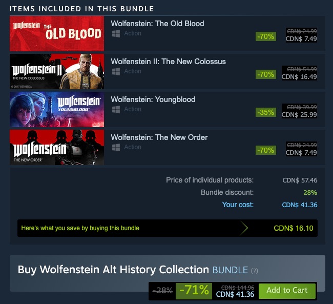 Buy Wolfenstein: Alt History Collection Steam Key