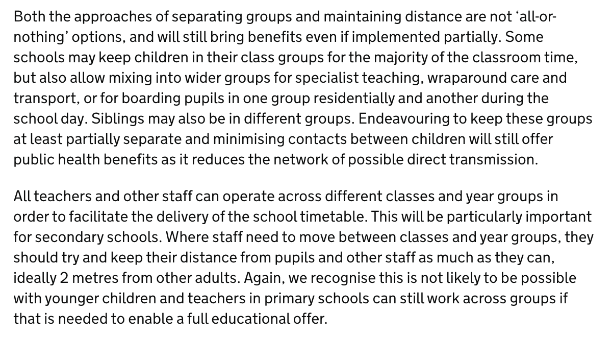 I mean seriously, everyone, stop calling these bubbles - as someone said earlier, these are collanders!Terminology matters here - bubbles are specifically secure groups. What we are asked to do here is minimise interactions within the limitations of schools. Not bubbles.