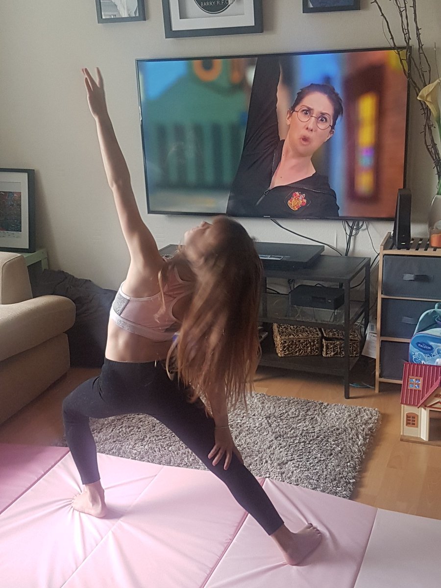 LeeAPro's tweet photo. Elinor's yoga positions she enjoyed it so much she did a whole yoga class @MrMBowen1 @missffwilliams CADOG https://t.co/HTZxkq1sVJ