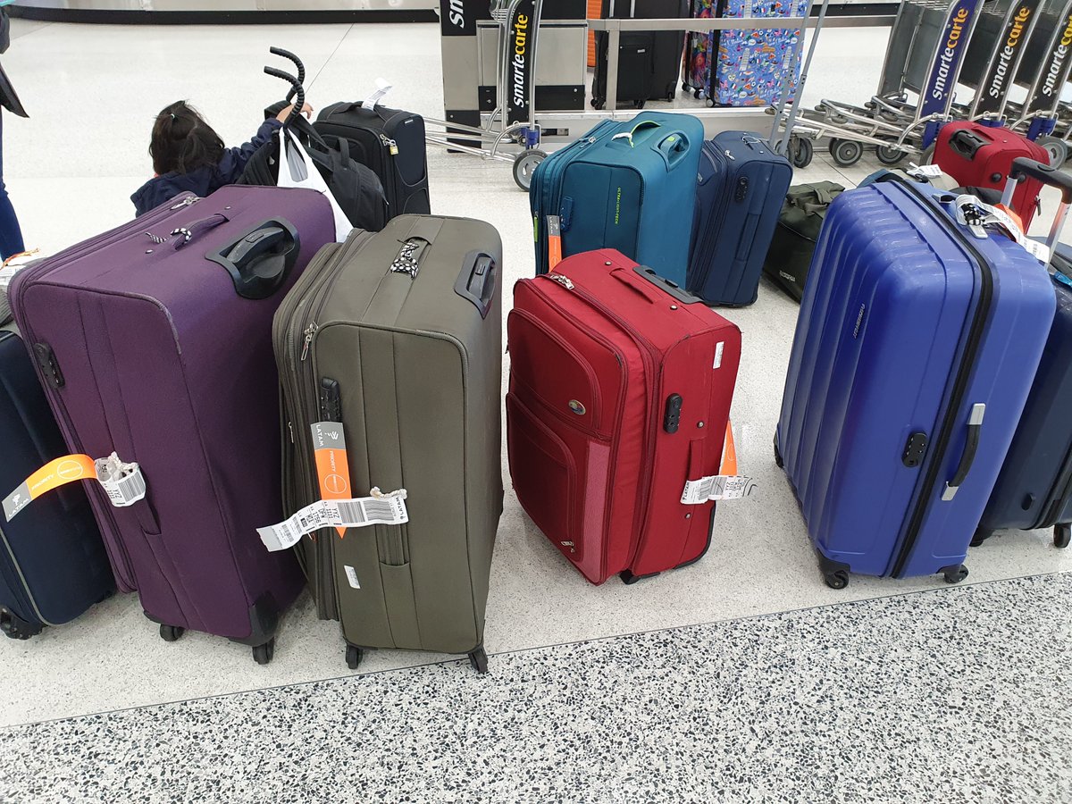 itsmits_'s tweet photo. @LATAM_CHI We are left stranded at MIA airport without assistance inspite of booking in advance with so much luggage with a baby. https://t.co/NYngISs683