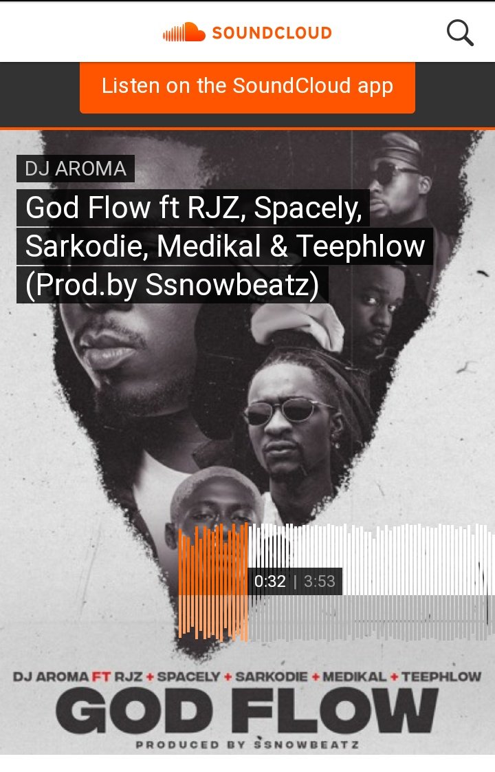 qhalepha's tweet image. Heerrrr have u soak #GodFlow? chune be maaaarrd🔥🔥🔥
 @djaromaGH @TeePhlowGH🙌🙌
m.soundcloud.com/djaromagh/dj-a…