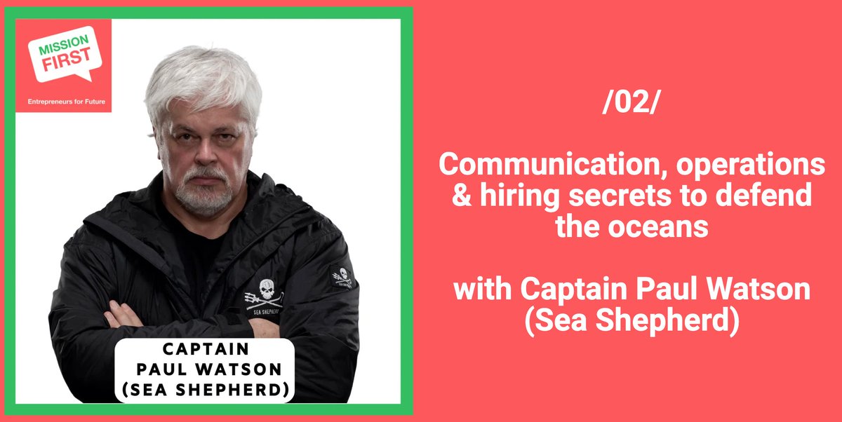How to grow one of the most impactful and charismatic NGOs of all time? This is what I discussed in my new #Entrepreneurship podcast episode with @CaptPaulWatson from @seashepherd !
https://t.co/9IDP92Fs4l
#MissionFirst #Sustainability #nonprofit #SDGs #savetheplanet #startups https://t.co/mtXarLhGSE