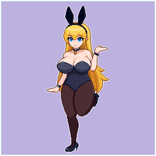 アズレン ノースカロライナさんのバニーガール

#アズールレーン #ドット絵 #pixelart 