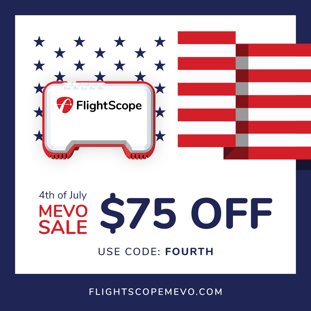 FlightScopeGolf's tweet image. Practice With Purpose this 4th of July with $75 OFF the #FlightScope Mevo! Use promo code FOURTH at checkout on flightscopemevo.com to get Performance Data You Can Trust!

*Offer valid through 7/5/20 on orders from USA and Canada.

#PracticeWithPurpose #Mevo #4thofJuly