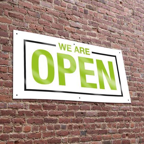 ukrollerbanners's tweet photo. Opening to the public on the 4th July?  ✅🤩📣 
Let your customers know with our 'WE ARE OPEN' products, as part of our NEW COVID-19 collection, say it loud and clear! Order today before 4pm and get them this Tuesday! Message us NOW for details: 📩 info@rollerbannersuk.co.uk https://t.co/LsC9xQzXX7