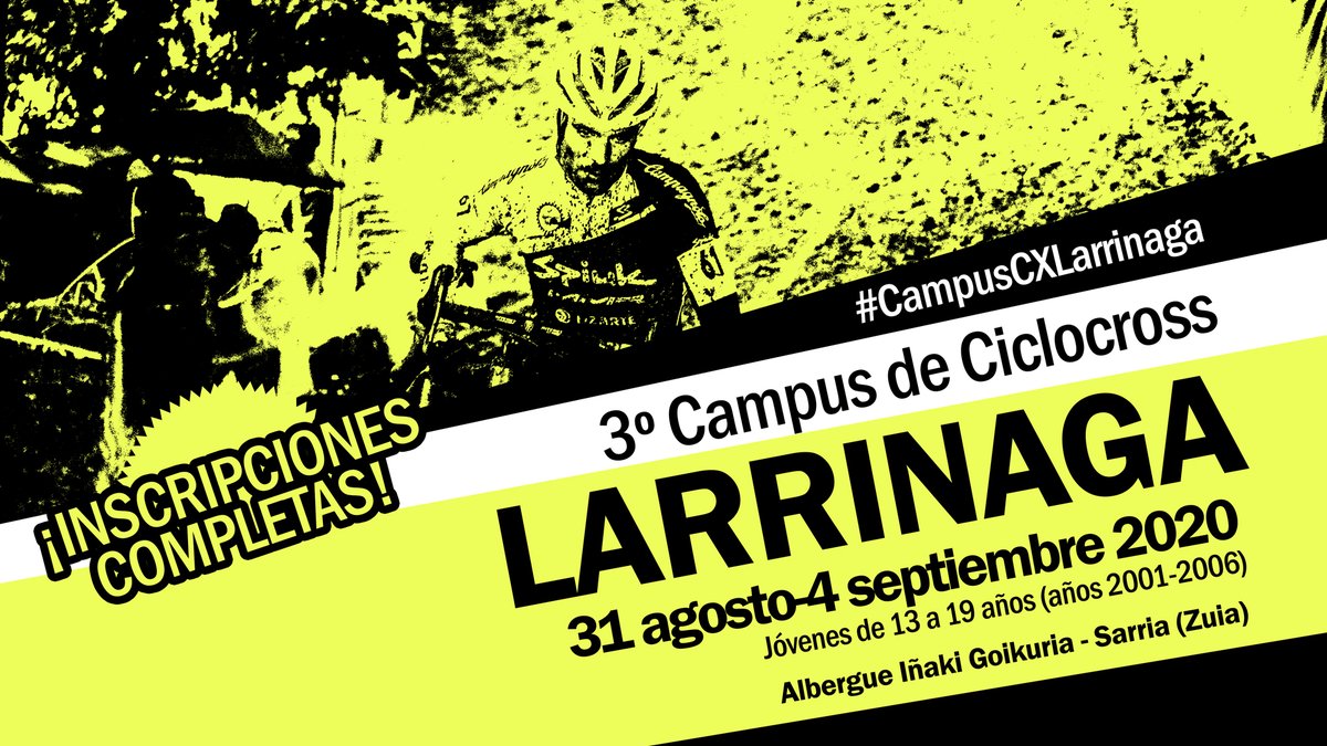 😃🎫 Solo hemos tardado 10 días: ¡Inscripciones Completas para el 3º #CampusCXLarrinaga de septiembre en <a href="/ZuiakoUdala/">Zuiako Udala</a>! Mila esker a tod@s por la extraordinaria acogida.

🗒️ A quienes estáis en lista de espera: os informaremos debidamente sobre novedades en las próximas semanas.