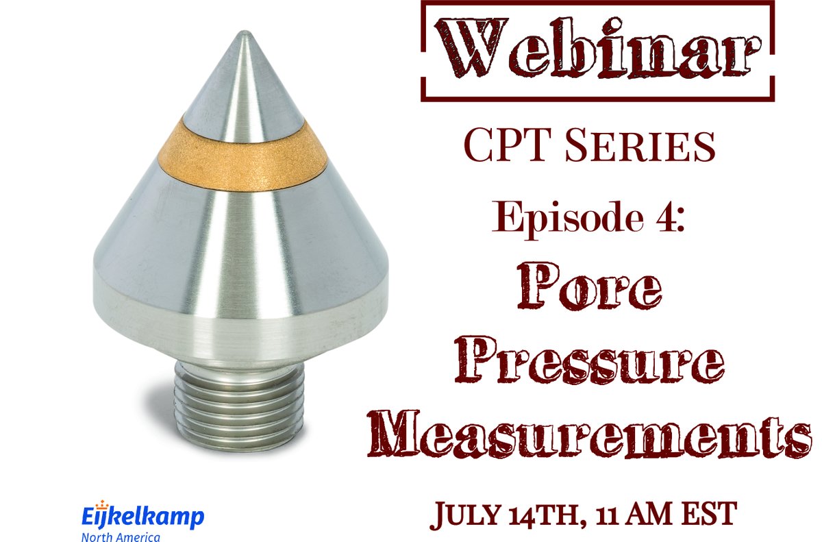 Tip resistance, sleeve friction, pore pressure..&amp; more! Join us on July 14th for our 4th Episode in the CPT Series! We will be talking about Pore Pressure Measurements. We only have 100 spots for this webinar, so register here: lnkd.in/d86-ifW
#MeetTheDifference