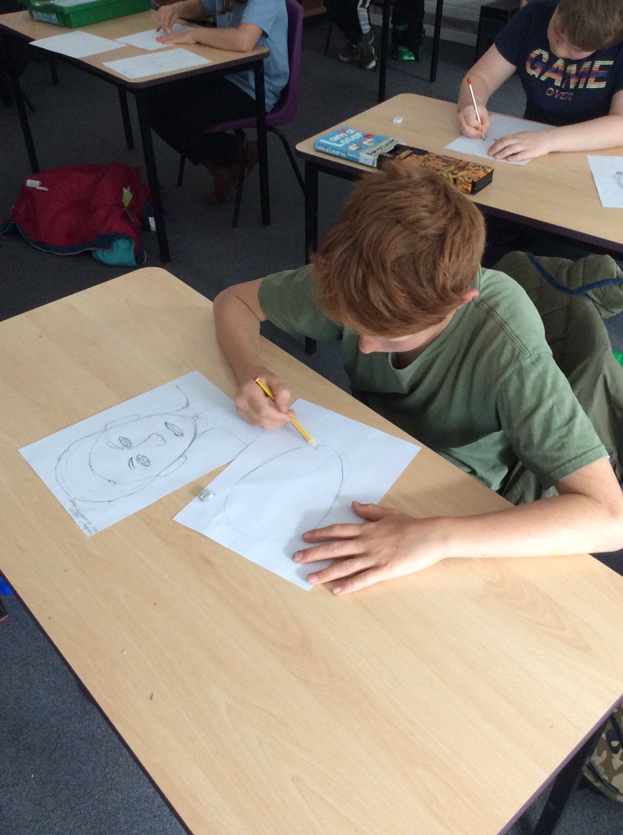 glenfromep's tweet photo. #JuniperB are practising drawing portraits ready for their self portraits next week which have been inspired by #sevensaintsofstpauls #Artsmarkaward https://t.co/pK4SnOT5eZ
