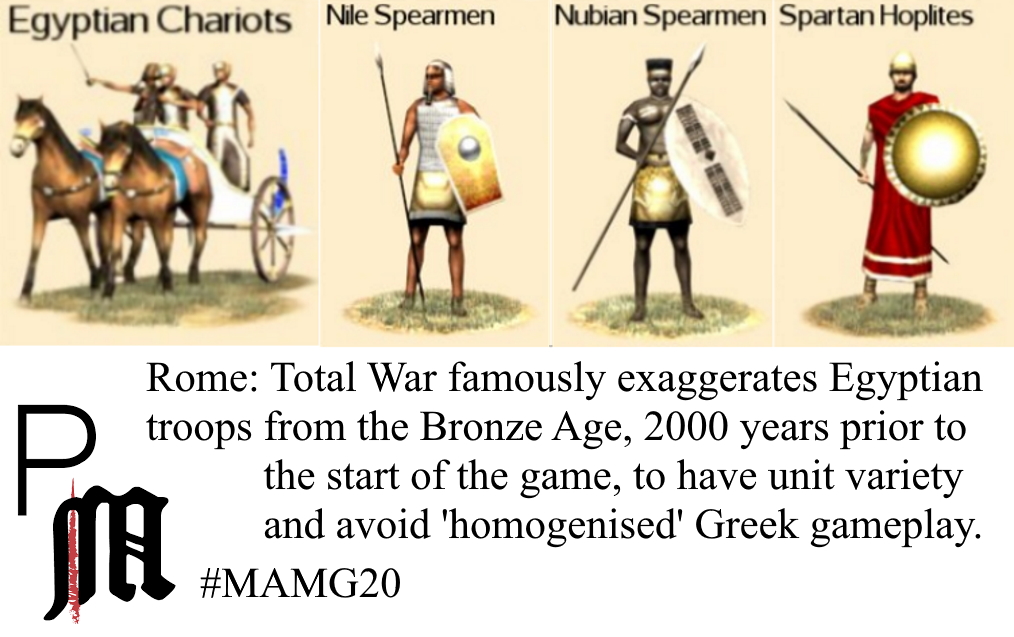 4  #MAMG20 The demand of 4X/strategy games to show development makes the MA an attractive era to base them. In comparison to other historical periods, the MA has a very clear transition over a concise time period that can be exaggerated to make player development more obvious.