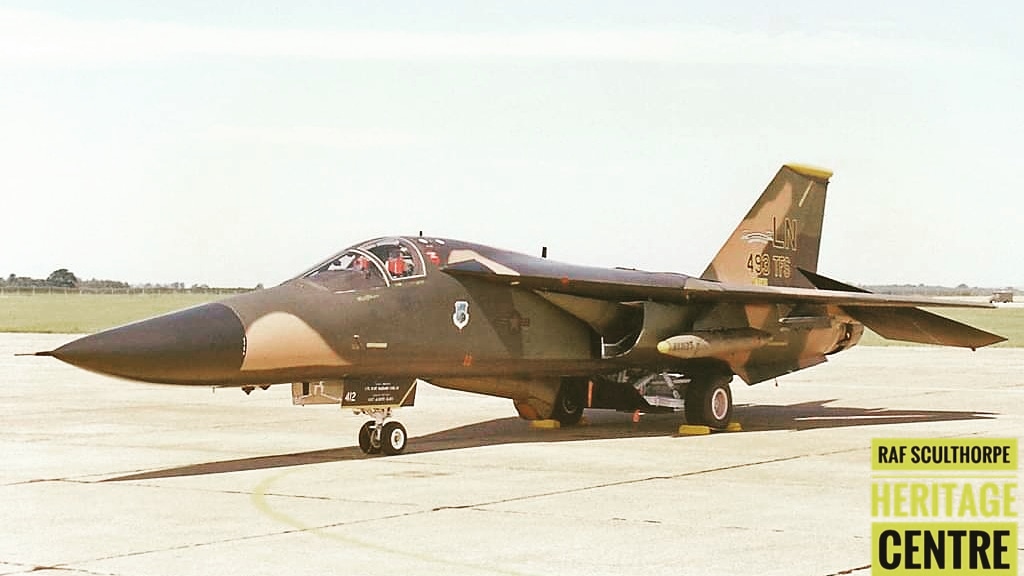 Flagship 493rd F-111 of the #48thfighterwing from #raflakenheath at the #rafsculthorpe 1989 open day

#f111aardvark #aviation