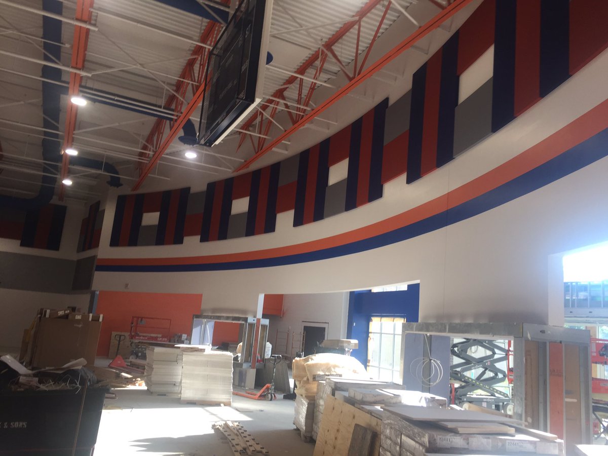 m_smithberger's tweet photo. At The new high school this morning.  It looks great!  Can’t wait to move in next month. #BeATitanTogether https://t.co/BAgDKcllio
