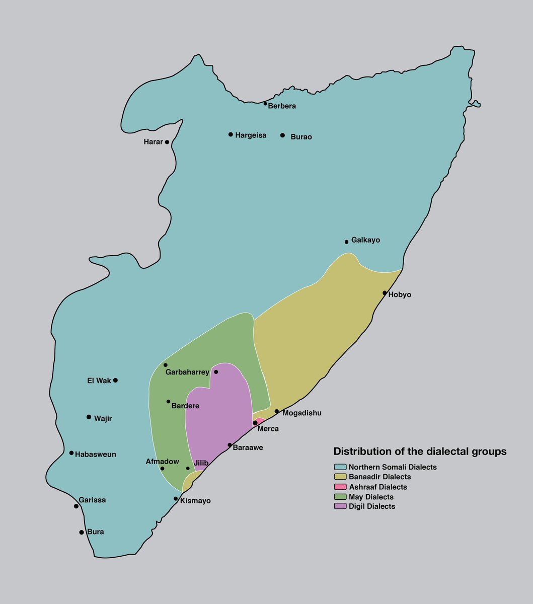 remember when I said languages rather than language, Somali has as many three different languages and sometimes even more depends on how u count it ofc, but for nationalists this was all just different dialects