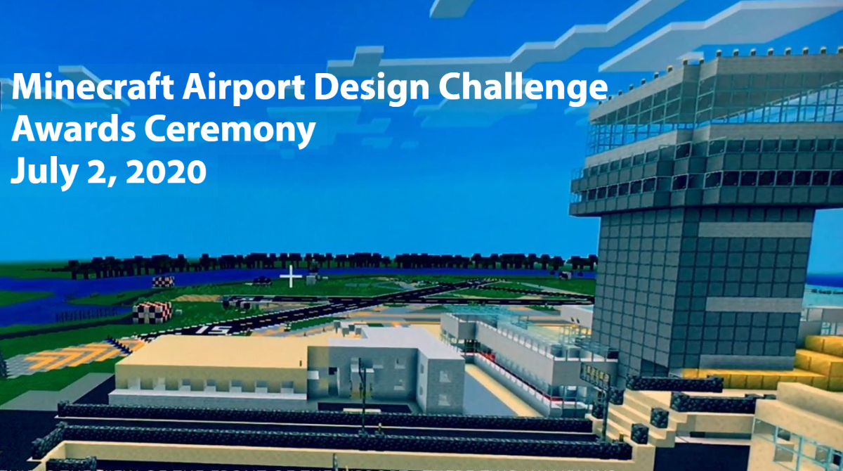 FAANews's tweet photo. WATCH the livestream here today at 10 AM &amp; 2 PM CDT as we celebrate the Airport Design Challenge winners! The #FAA challenged students to create a model #airport from the ground up inside @Minecraft and 800+ students did it! https://t.co/NRAOi2wdY8 #STEM #AVSED #AviationWorkforce https://t.co/0pY3lS53IE