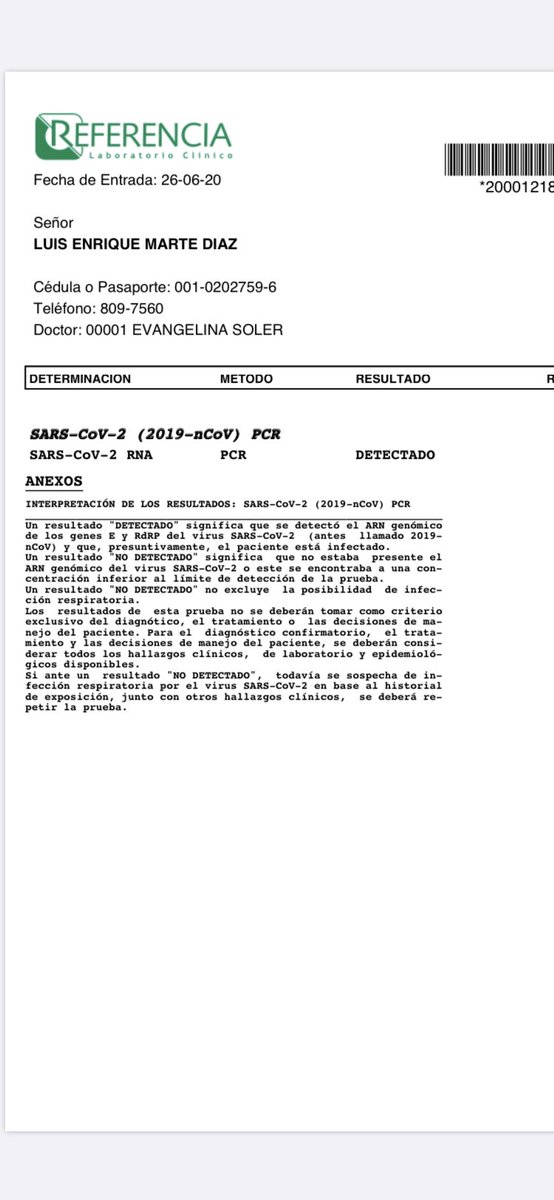 Quiero informarle a todo el pueblo de La Vega y al país que he dado positivo al covid 19, esto me obliga a aislarme para protegerlo a todos ustedes, a mi familia y a mi mismo, cuento con sus oraciones. Hasta la Victoria <a href="/JoseRPeraltaF/">José Ramón Peralta F</a> <a href="/EuclidesLaVega/">Euclides Sánchez</a> <a href="/DaniloMedina/">Danilo Medina</a> @Gonzalo2020RD