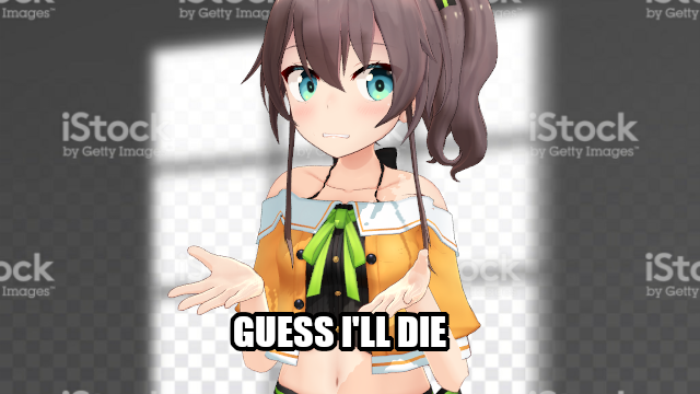 Tofuslayer1's tweet photo. Downloaded MMD and decided to try recreate some random memes using Hololive Vtubers.

夏色まつり公式MMDモデルをお借りしました。 https://t.co/rrUiERSMTz