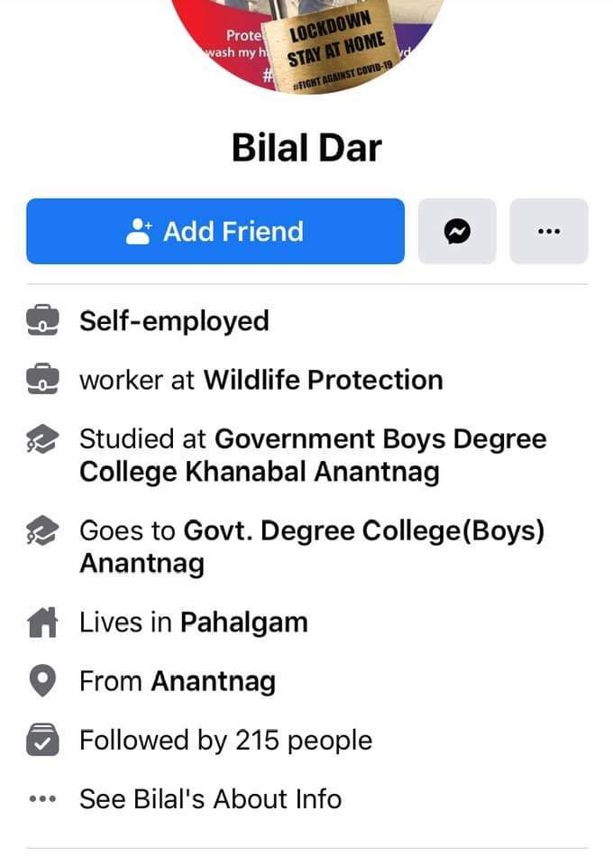 ThtKashmiriGuy's tweet photo. Meet this Guy.
His name is Bilal Dar, from Anantnag, Kashmir.

Working as a Worker in Wildlife protection(a govt employee ). See what he has to say for us Kashmiri Hindus &amp; our exodus

This is real face of KASHMIRIYAT!! 

Please RT and make him famous https://t.co/LMUvYpeKU2