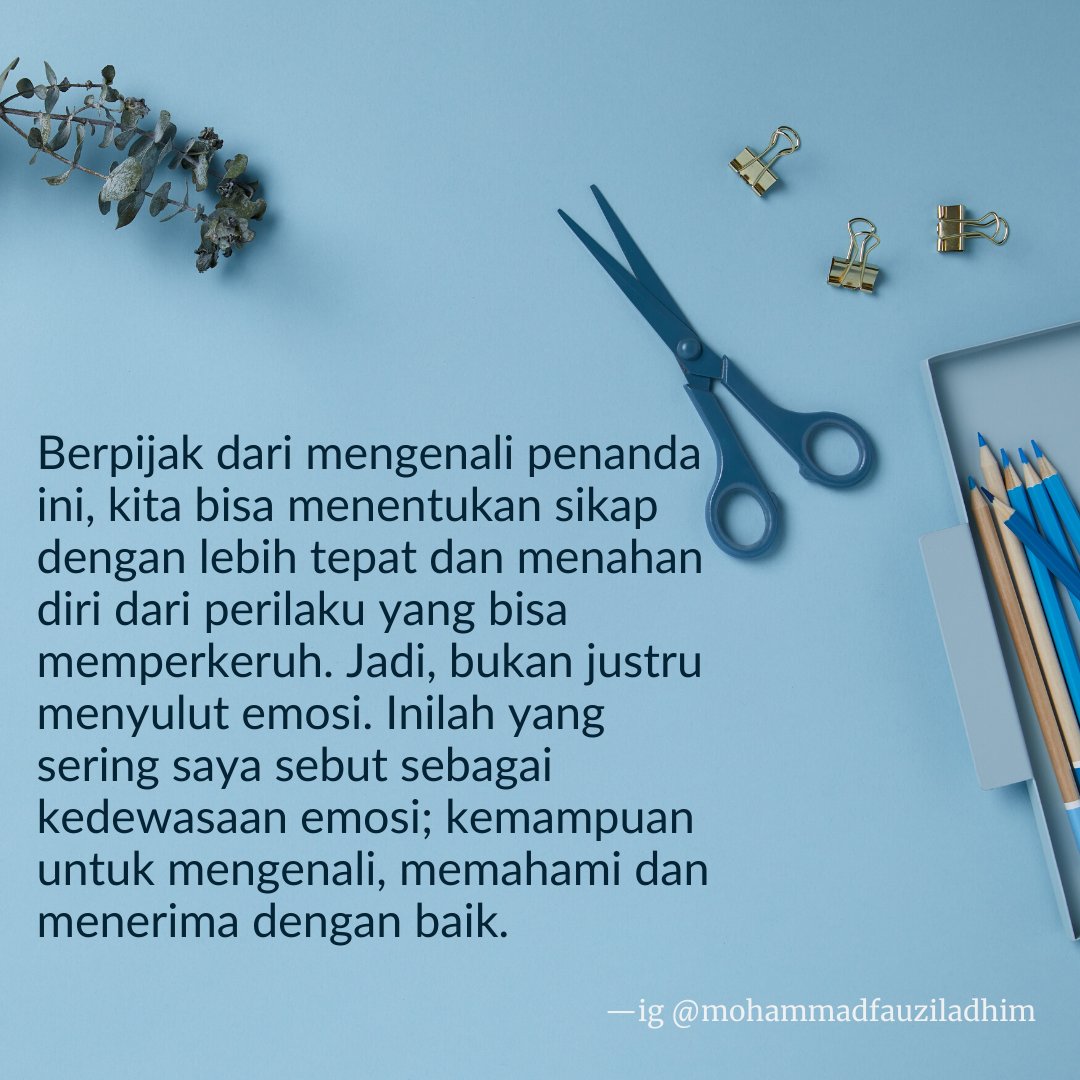Kepekaan untuk mengenali penanda perasaan istri, bahkan meskipun istri bukanlah seseorang yang mudah marah. Berpijak dari mengenali penanda ini, kita bisa menentukan sikap dengan lebih tepat dan menahan diri dari perilaku yang bisa memperkeruh.