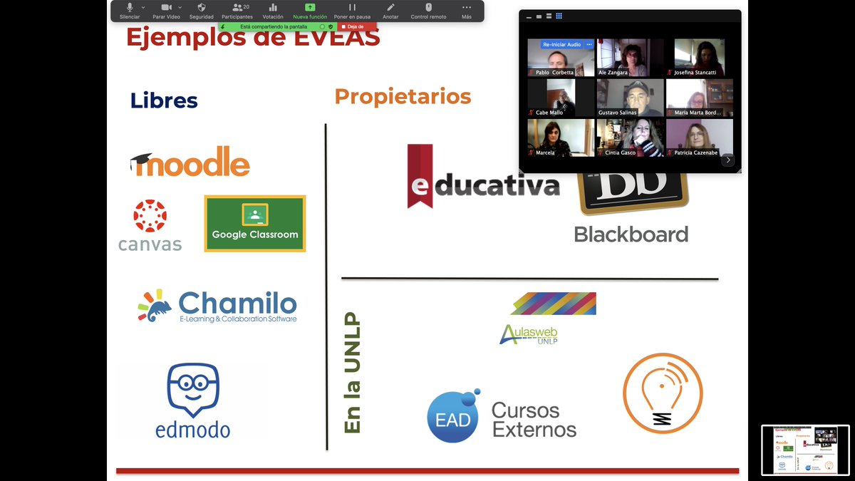 AleZangaraOK's tweet photo. Hermoso encuentro con lxs docentes de @cnlp_unlp 
Hoy comparamos #EVEAS
Es impresionante el aprendizaje en estos meses. Otro impacto positivo de la pandemia
#QuedateEnCasa https://t.co/ptSgwgIQuw